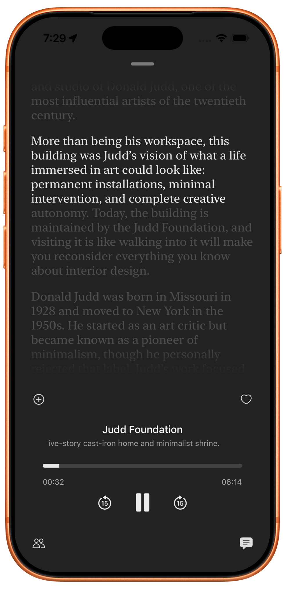 Transcription screen